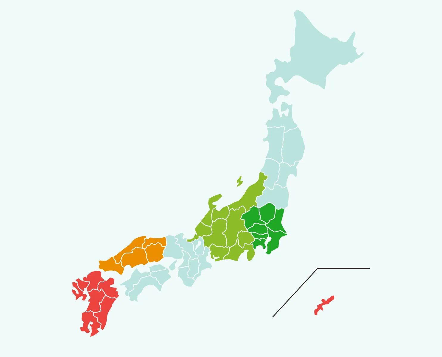 つつみクリニック 診療エリアマップ
